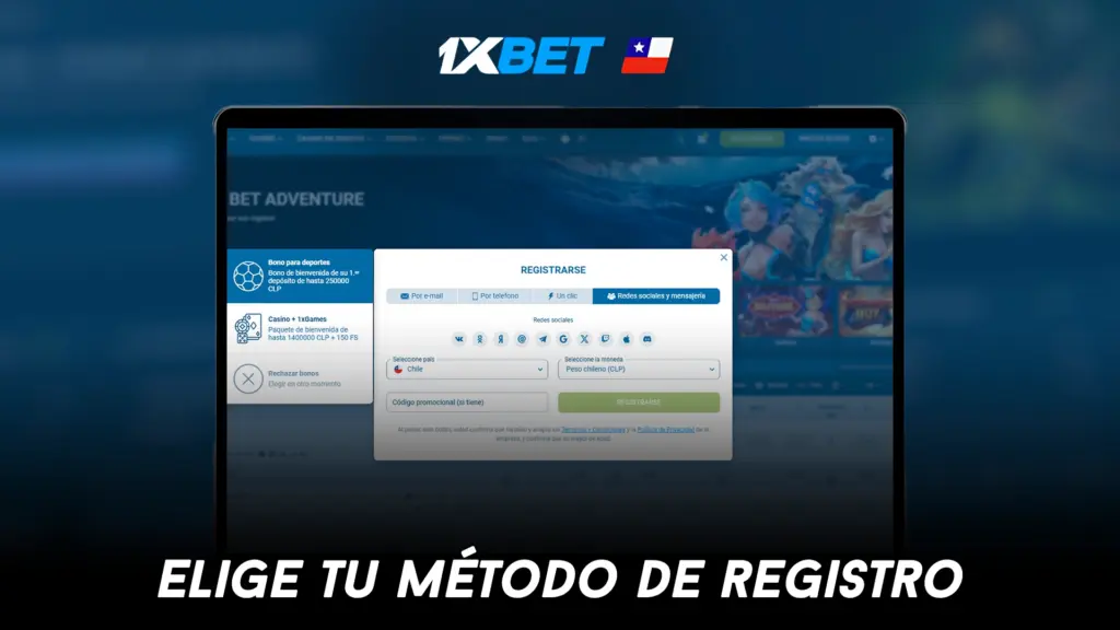 Elige tu método de registro