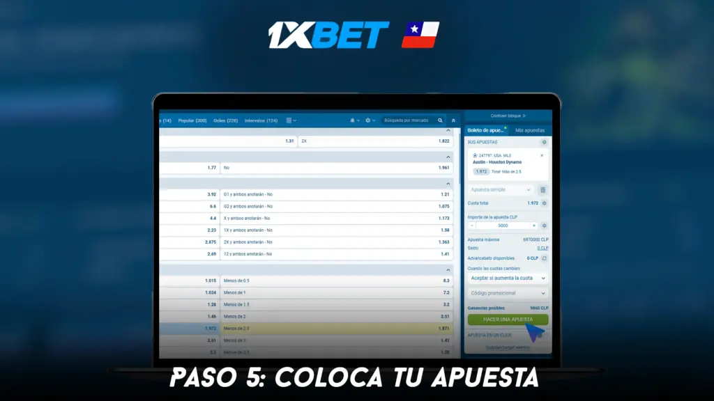 Paso 5: Coloca tu apuesta