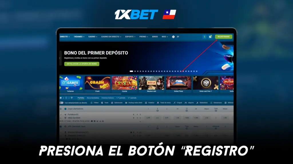 Presiona el botón “Registro”