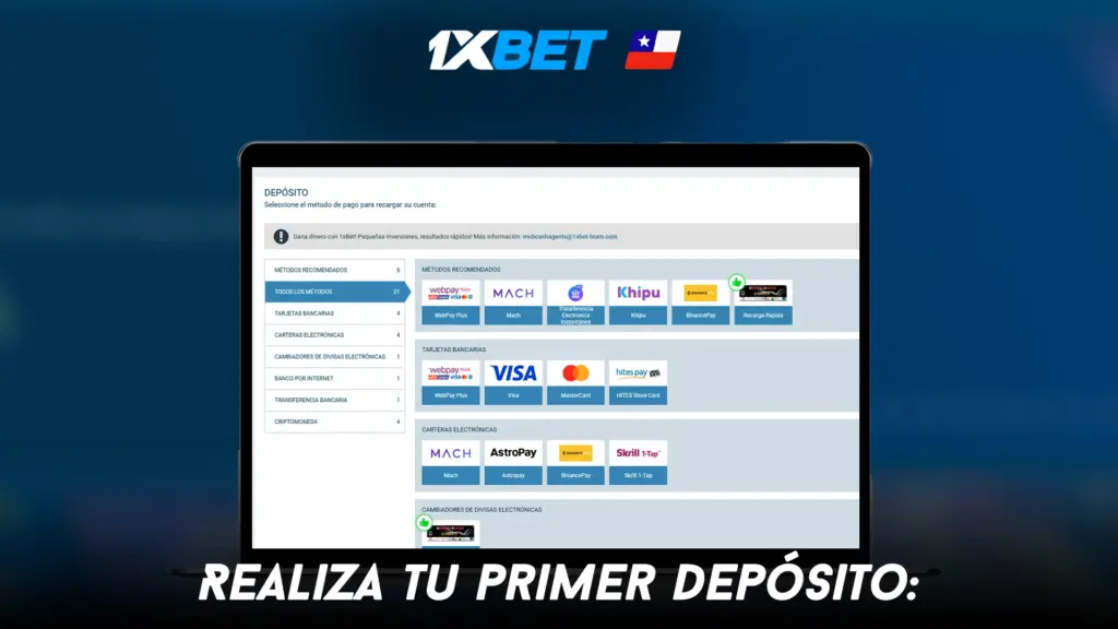 Realiza tu primer depósito