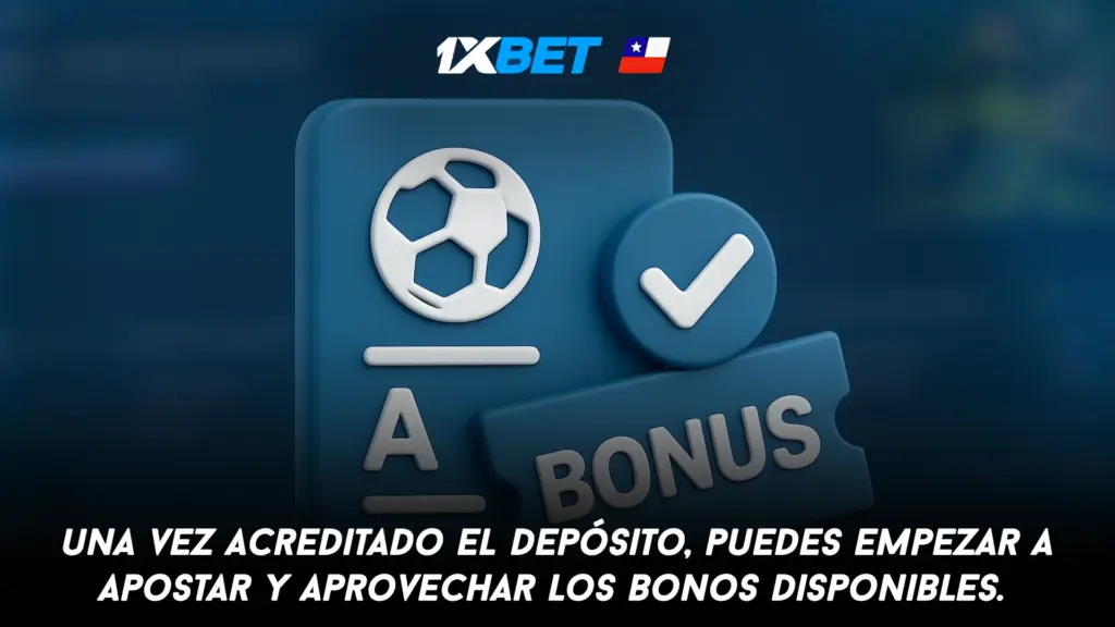 Una vez acreditado el depósito, puedes empezar a apostar y aprovechar los bonos disponibles.